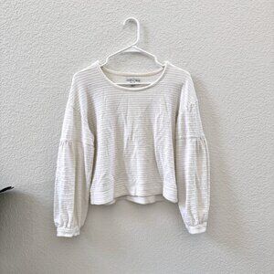 Madewell Texture & Thread Bubble-Sleeve Top